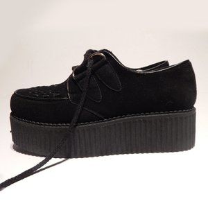 Black Faux Suede Creeper Nasty Gal Size 8